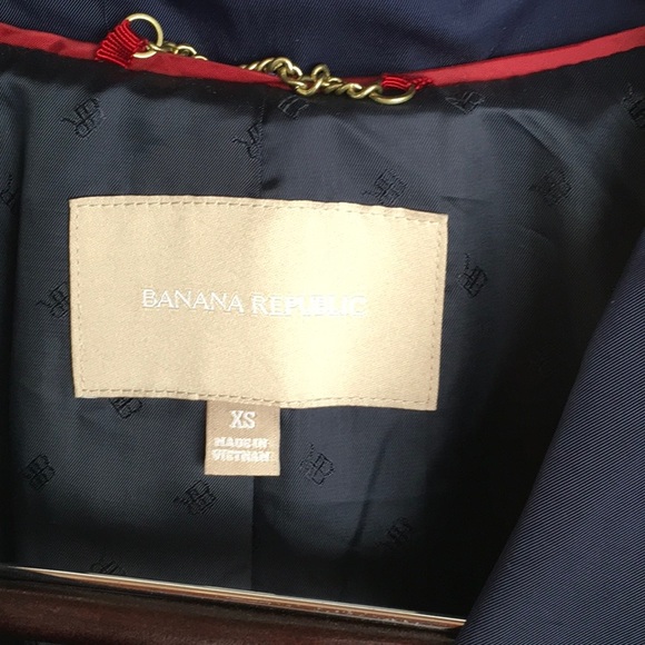 Banana Republic Navy Overcoat - Picture 2 of 3